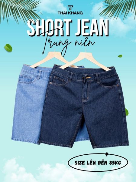 Quần short jean nam trung niên Thái Khang QUAN05