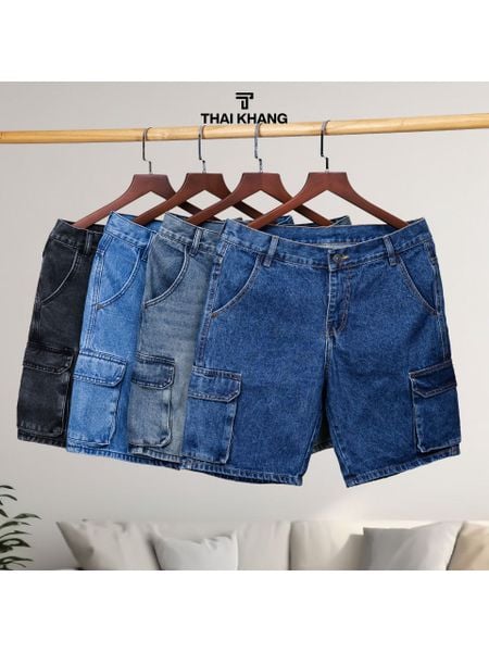 Quần short jean nam Thái Khang túi hộp nam trung niên QUAN03