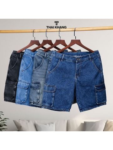 Quần short jean nam Thái Khang túi hộp nam trung niên QUAN03