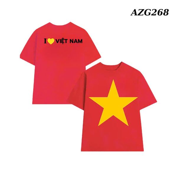 Áo thun cotton UNISEX form rộng in hình Việt Nam