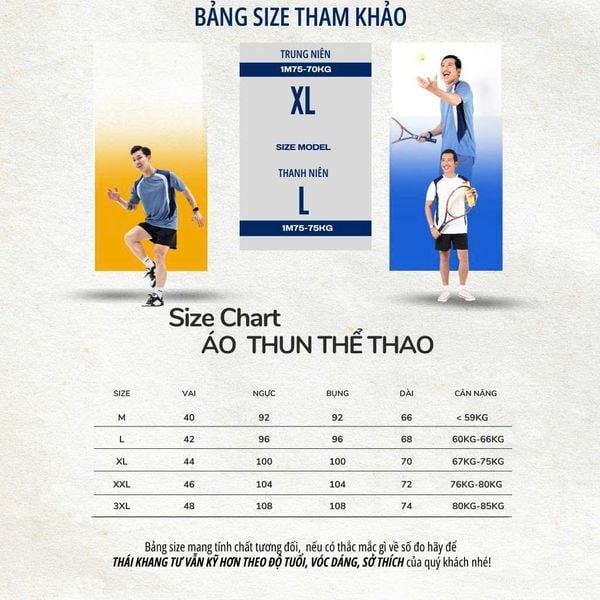 Áo thun nam cổ tròn thể thao THÁI KHANG vải thun lạnh co dãn ATK02