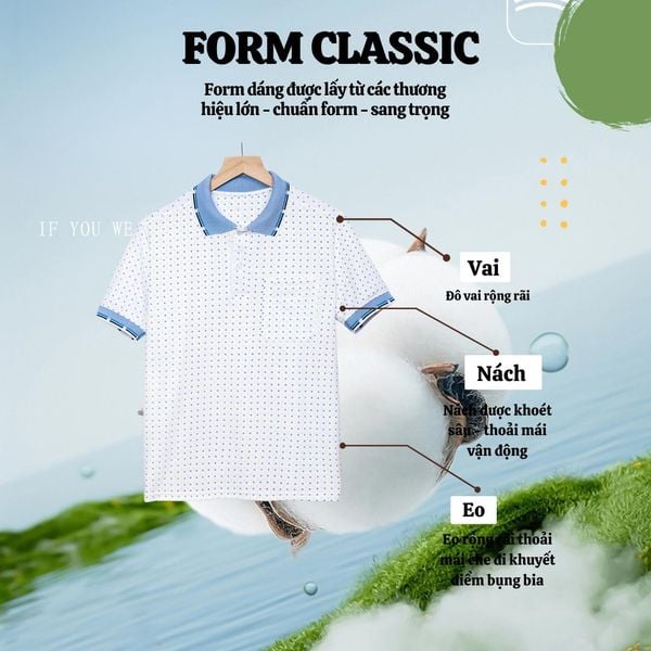 Áo thun trung niên Thái Khang loại áo polo cao cấp ATK25