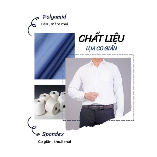 Áo sơ mi nam công sở dài tay cao cấp Thái Khang vải lụa ATK23