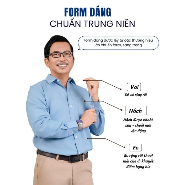 Áo sơ mi nam công sở dài tay cao cấp Thái Khang vải lụa ATK23