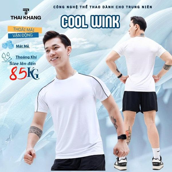 Bộ thể thao nam cổ tròn Thái Khang chất liệu vải thun lạnh B04