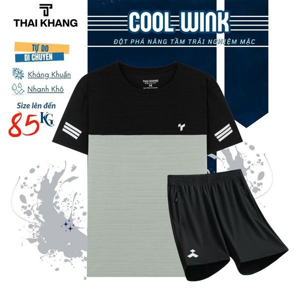 Bộ thể thao nam trung niên Thái Khang vải thun lạnh BO33