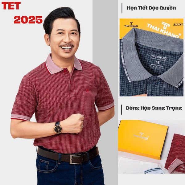 Áo polo trung niên Thái Khang vải cotton hồ lạnh siêu mát ATK27