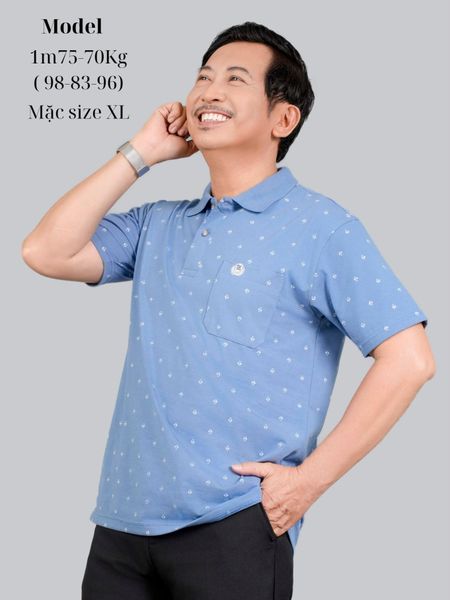 Áo thun nam trung niên họa tiết THÁI KHANG vải cotton ATK09