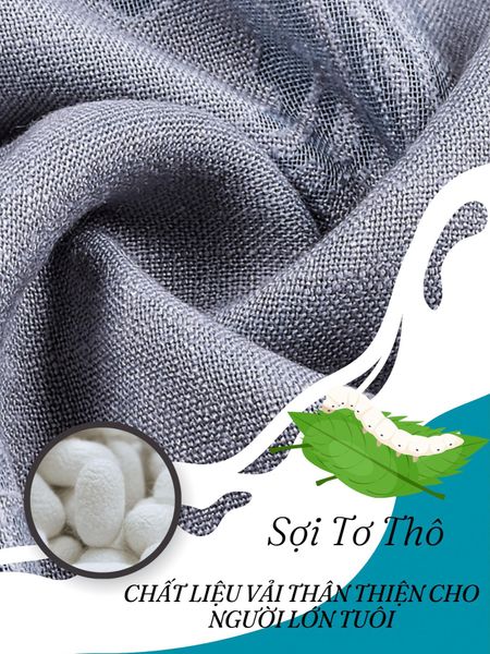 Áo Sơ Mi Nam Trung Niên Thái Khang Vải Xô Đũi Mềm Mát Họa Tiết In Chìm ATK28