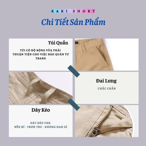 Quần short kaki nam Thái Khang QUAN01