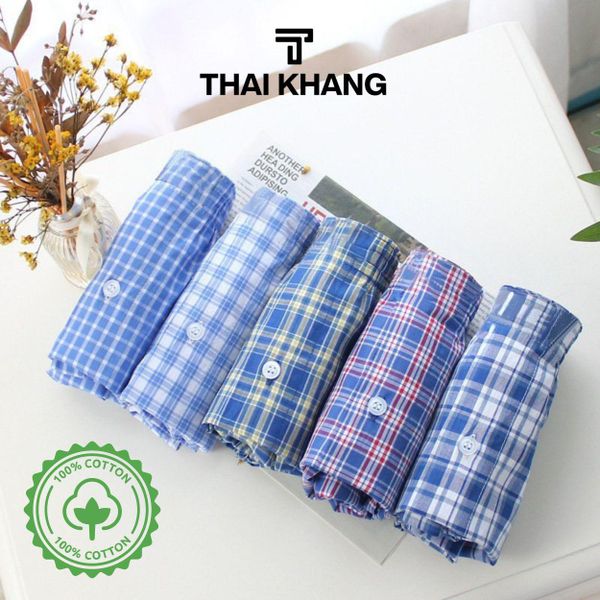 Quần đùi mặc nhà cotton nam Thái Khang