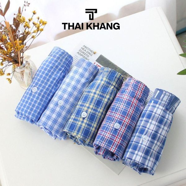 Quần đùi mặc nhà cotton nam Thái Khang
