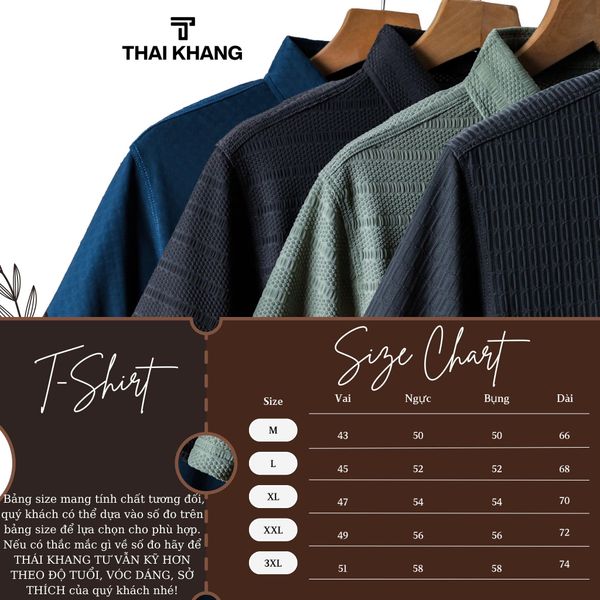 Áo thun nam trung niên Thái Khang chất liệu thun lạnh co giãn 4 chiều ATHUN10