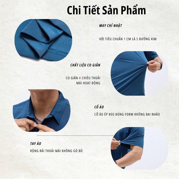 Áo polo nam trung niên Thái Khang vải thun lạnh mặc siêu mát ATK01