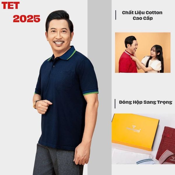 Áo thun trung niên Thái Khang loại áo polo cao cấp cho bố ATK26