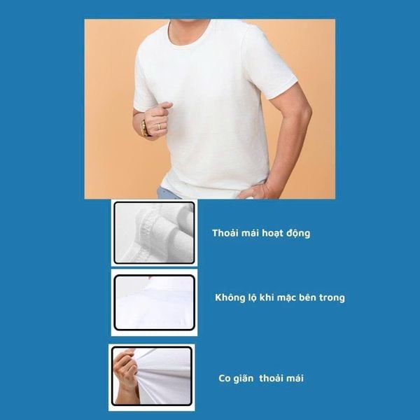 Áo lót nam có tay Thái Khang cotton 100% hồ lạnh ATK24