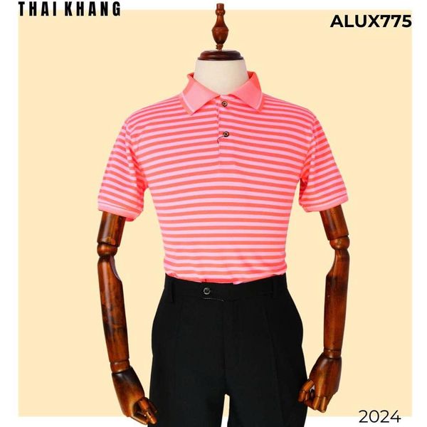 Áo polo ngắn tay sọc ngang nam THÁI KHANG chất liệu cá sấu ALUX77