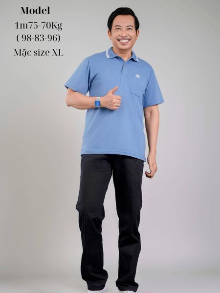 Áo thun nam trung niên vải cotton Thái Khang ATK06
