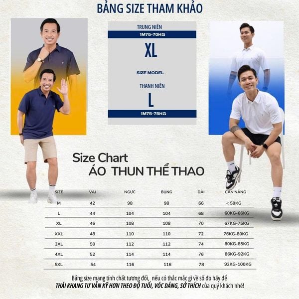 Áo polo nam trung niên Thái Khang vải thun lạnh mặc siêu mát ATK01