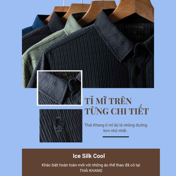 Áo thun nam trung niên Thái Khang chất liệu thun lạnh co giãn 4 chiều ATHUN10