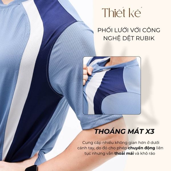 Bộ thể thao nam trung niên Thái Khang vải thun lạnh thoáng mát BO31