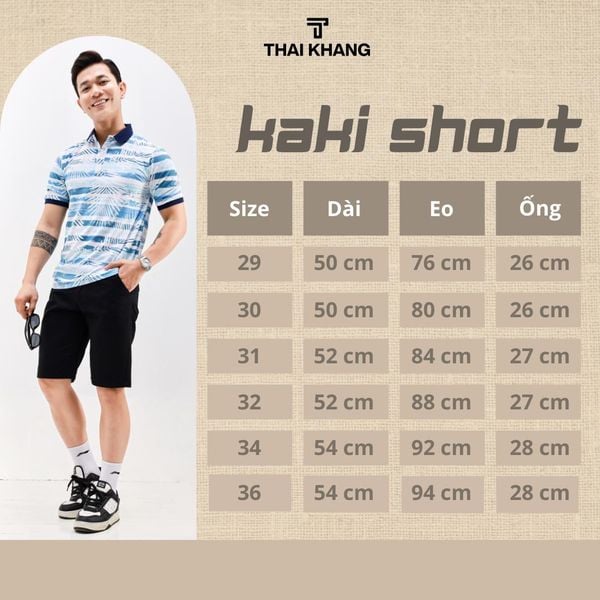 Quần short kaki nam Thái Khang QUAN01