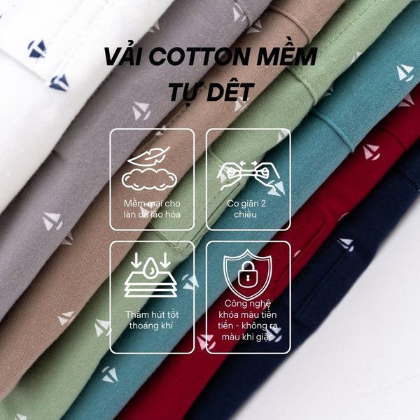 Áo thun nam trung niên họa tiết THÁI KHANG vải cotton ATK09