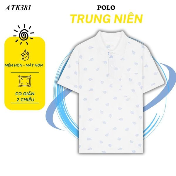 Áo polo nam trung niên Thái Khang cổ bẻ vải cotton ATK38