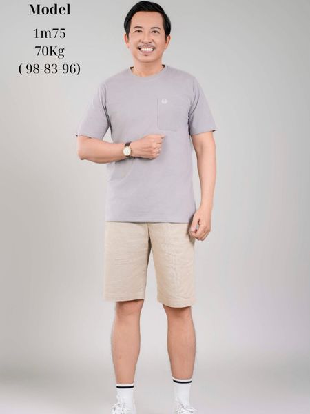 Áo thun nam trung niên cổ tròn THÁI KHANG vải TC 2 chiều ATHUN30