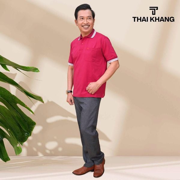 Áo thun trung niên Thái Khang loại áo polo cao cấp cho bố ATK26