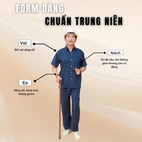 Bộ pijama nam trung niên Thái Khang bộ đồ cho bố mặc nhà vải lụa mềm co giãn BO18