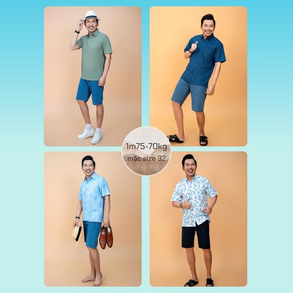 Quần short jean nam trung niên Thái Khang QUAN05