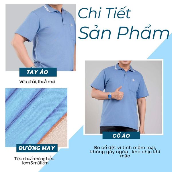 Áo thun nam trung niên vải cotton Thái Khang ATK06