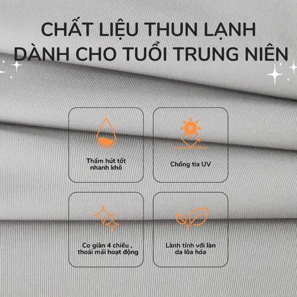 Bộ thể thao nam trung niên Thái Khang chất liệu vải thun lạnh  B01