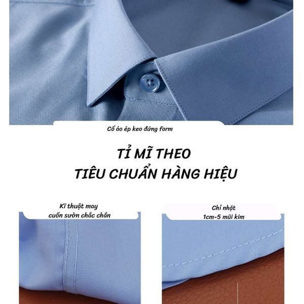 Áo sơ mi nam công sở dài tay cao cấp Thái Khang vải lụa ATK23