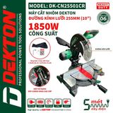  Máy cắt nhôm DEKTON DK-CN255CR - 1850W (không có lưỡi) 