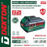  Pin Xám 21V / 4.0Ah Dekton M21-B4015Plus 