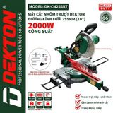  Máy Cắt Nhôm Trượt Dekton DK-CN256BT – Lưỡi 255mm 2000w 