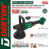  [FULL BỘ] MÁY ĐÁNH BÓNG LỆCH TÂM DEKTON M21-MDB150BL (Kèm 2 Pin Xanh 4.0Ah và Sạc Nhanh 4A) 