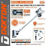  Thân máy Hút Bụi  dùng pin Dekton M21-HB02BL (chưa bao gồm pin & Sạc) 