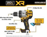  Máy Khoan Động Lực Dùng Pin 20V DeWalt DCD1007N-B1 