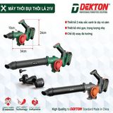  Máy Thổi Bụi Dekton M21-TB03 (Kèm 2 Pin Xanh 4.0Ah + Sạc Nhanh 4A) 