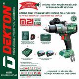  Máy khoan pin 21V Dekton M21-ID13120Plus (Bao gồm 2 Pin và 1 Sạc Nhanh) 