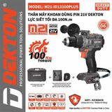  Máy khoan pin dekton M21-ID13100PLUS (Đã bao gồm 2 Pin Xanh 4.0Ah và 1 Sạc Nhanh 4A) 
