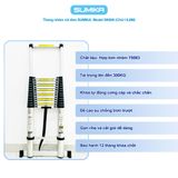  Thang rút nhôm Sumika SK600, đai đen, chiều cao 6.0m Có chân phụ 