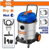  Máy Hút Bụi Công Nghiệp Wadfow WVR5A60 - 2400W, Bình 60L, Hút Khô & Ướt 