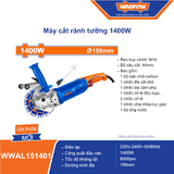  Máy cắt rãnh tường 1400W Wadfow WWAL151401 