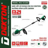  Máy Cắt Cỏ Dùng Pin Dekton M21-CC2301 (Kèm 2 Pin Xanh 4.0Ah + Sạc Nhanh 4A) 