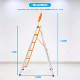  THANG NHÔM GHẾ 6 BẬC SUMIKA SK306 