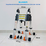  Thang Nhôm Rút Đôi Sumika SK500D NEW – Thang Chữ A Cao 2.5m Chính Hãng 